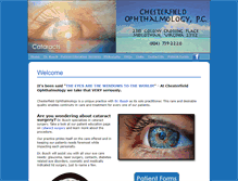 Tablet Screenshot of chesterfieldophthalmology.com